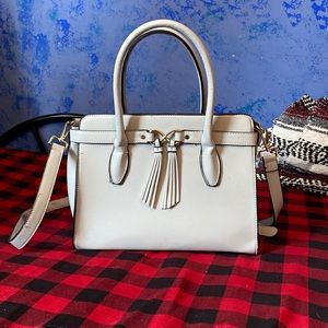 Light blue over the shoulder purse or hand bag